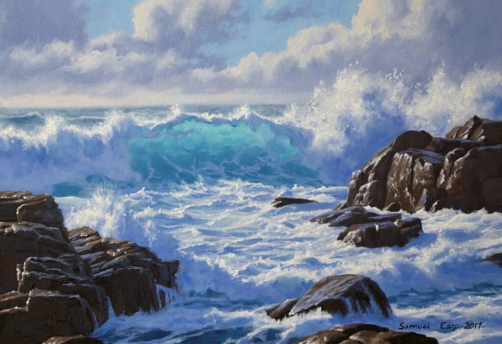 How to Paint a Rocky Shore Seascape - Samuel Earp Artist