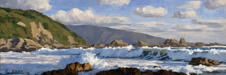 Painting a Small Seascape – Houghton Bay, Wellington, New Zealand