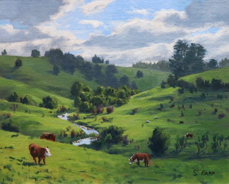 How to Paint a Rural Landscape – Tips For Mixing Grass Greens