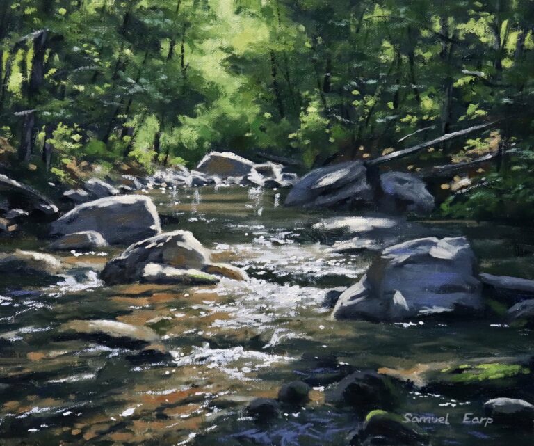 How to Paint a Forest, River Landscape