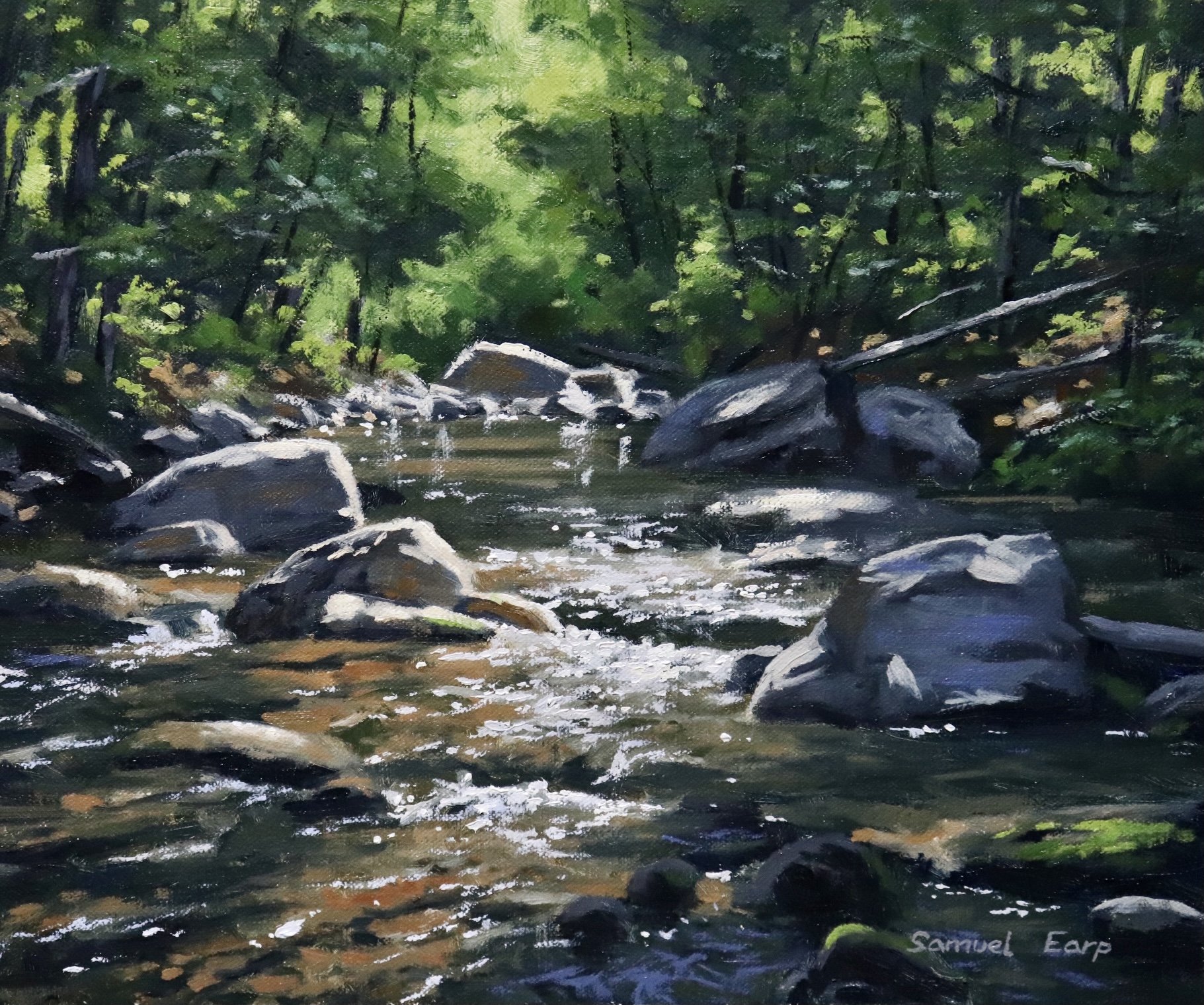 How to Paint a Forest, River Landscape - Samuel Earp Artist