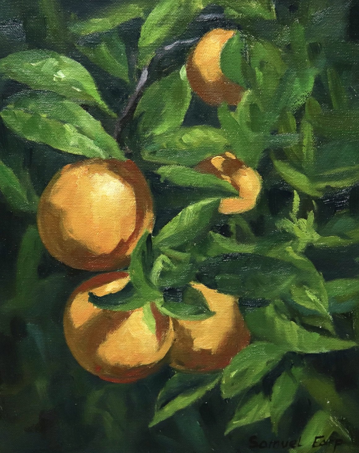 orange oil painting