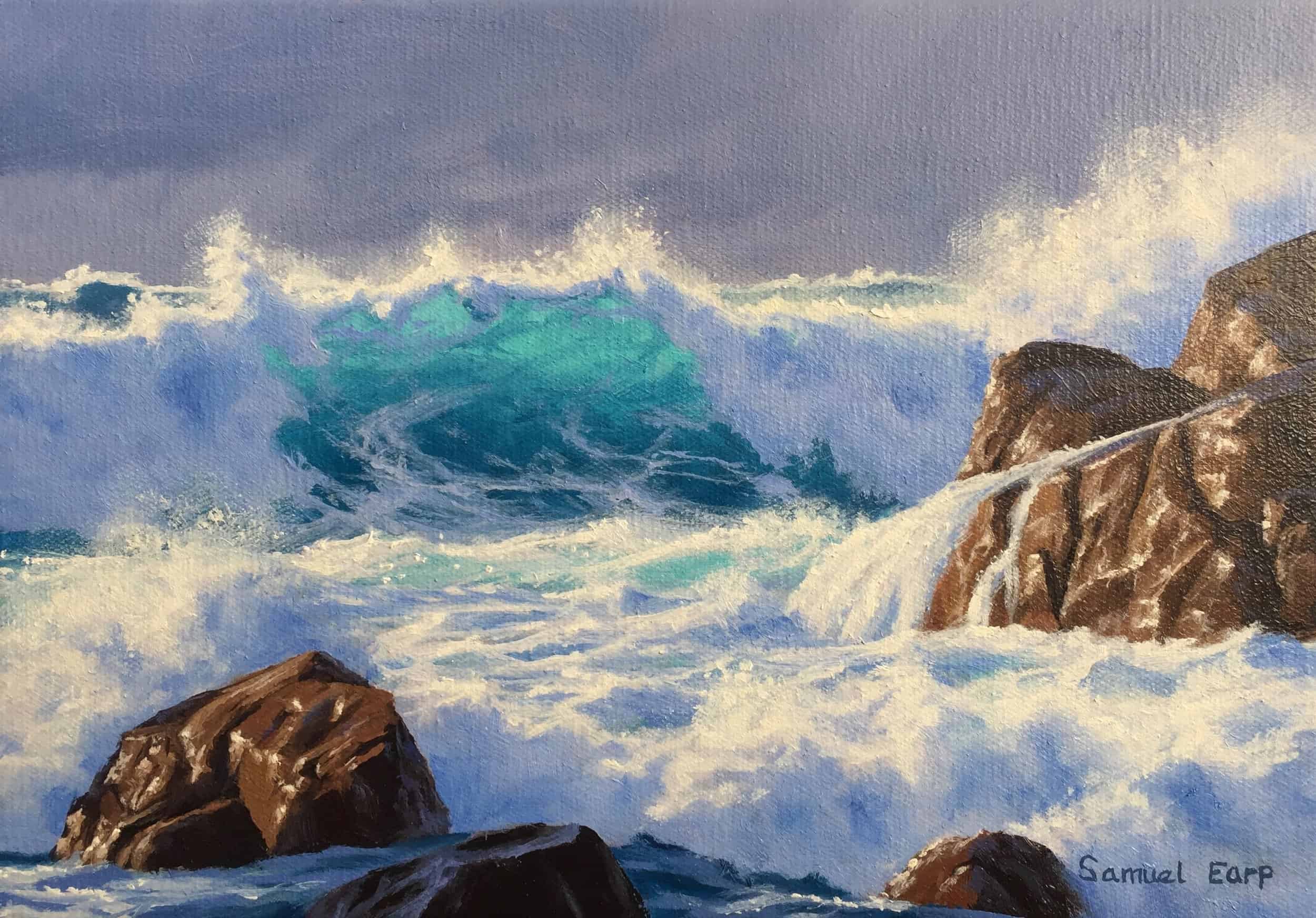 Atlantic Storm - seascape oil painting - Samuel Earp.jpg