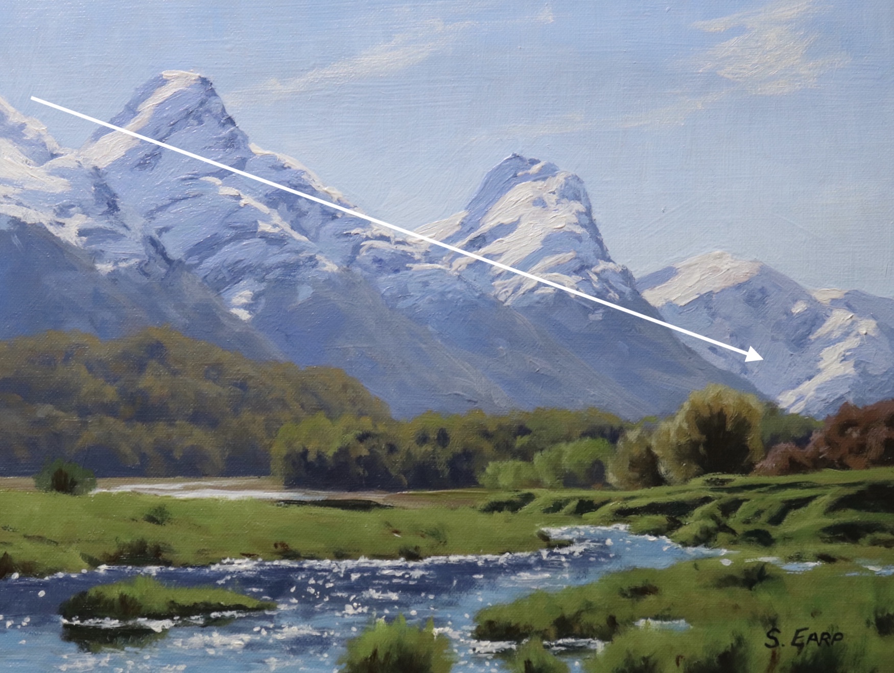 Diagonal Line Composition - Paradise New Zealand - oil painting - Samuel Earp copy.jpg