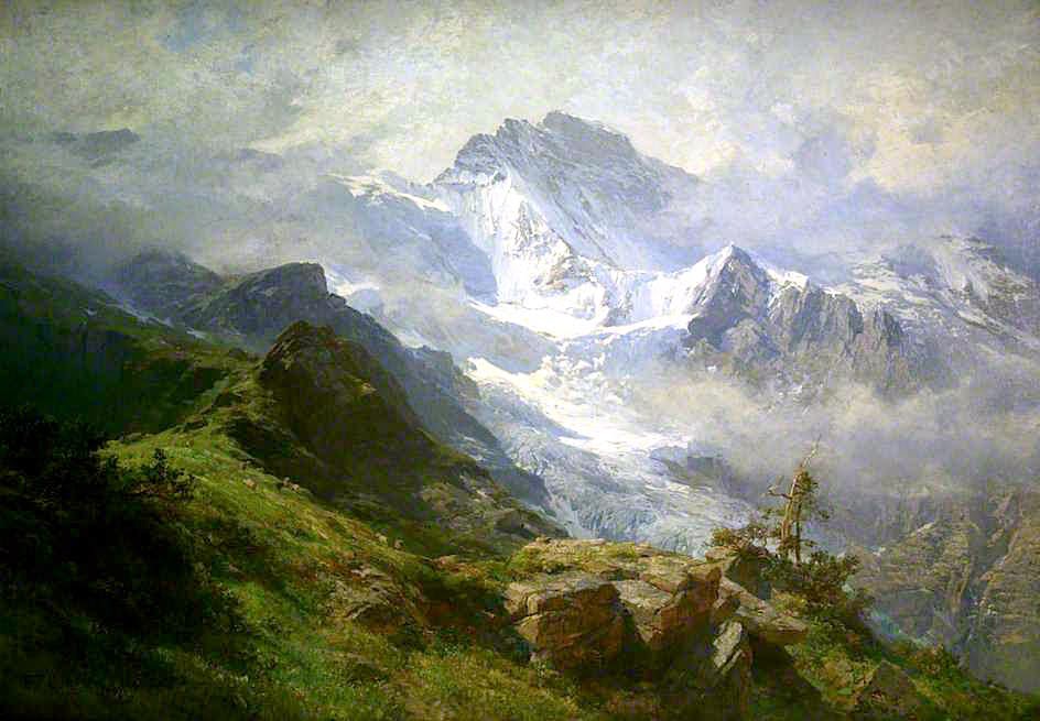 The Jungfrau by Edward Theodore Compton, 1890.