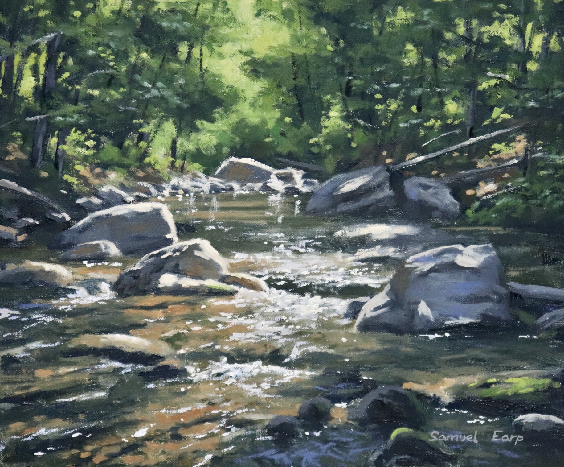 How to Paint a Forest, River Landscape - Samuel Earp Artist