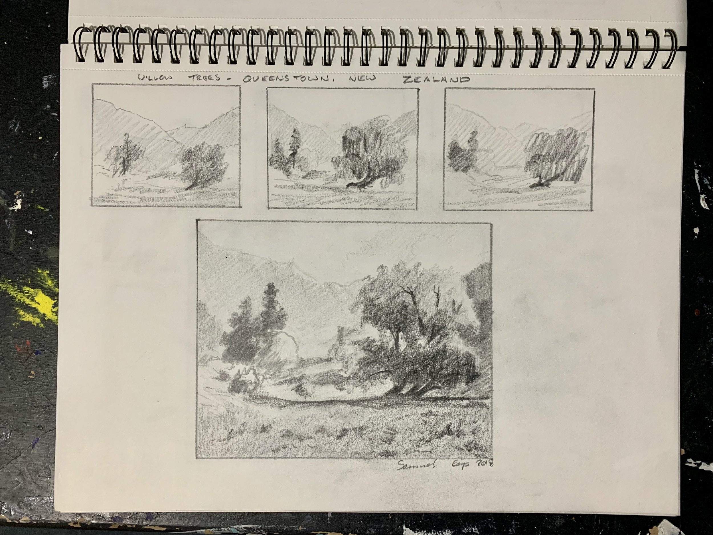 How to Draw Landscapes: Tips for Drawing Trees - Samuel Earp Artist