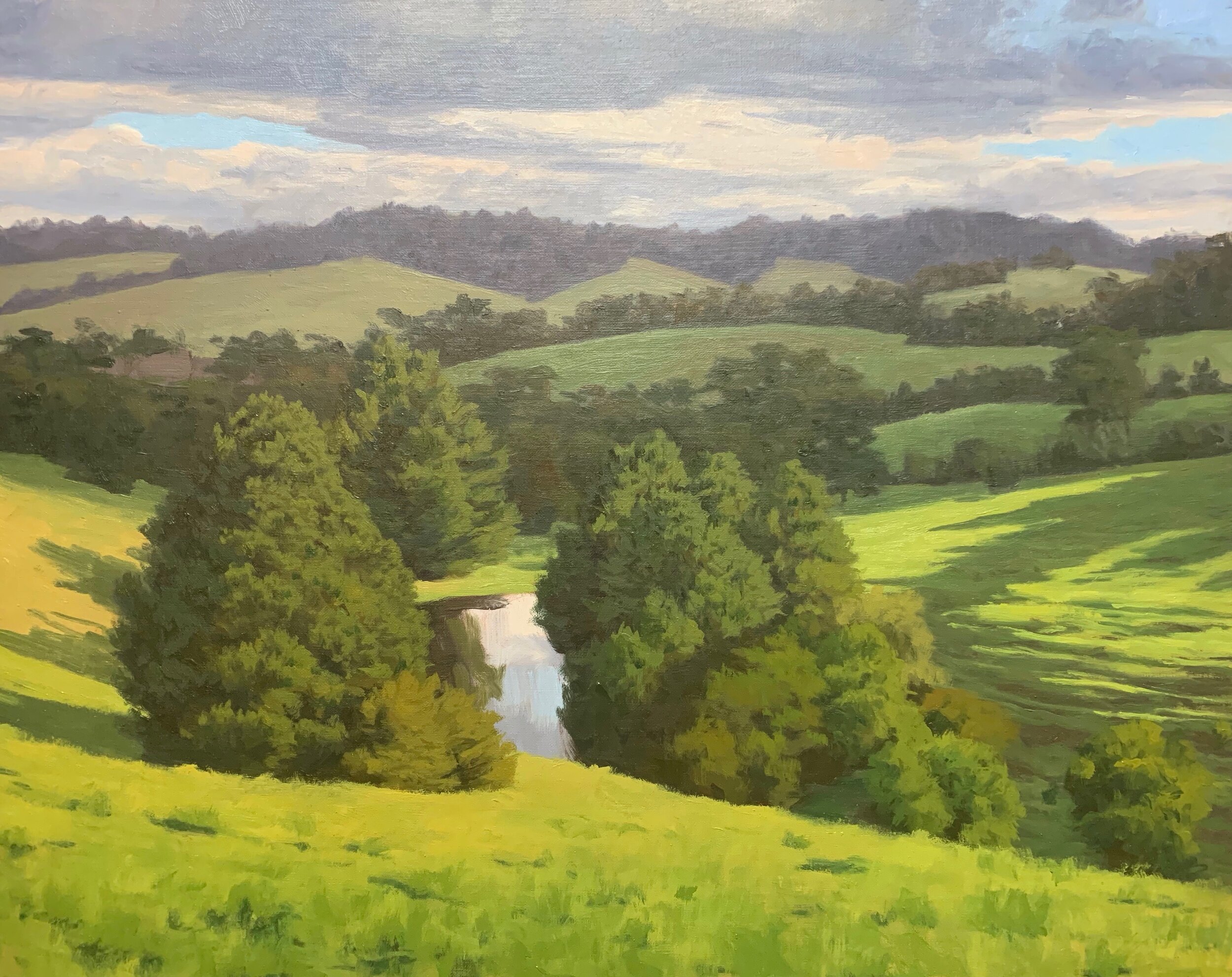 hill landscape painting