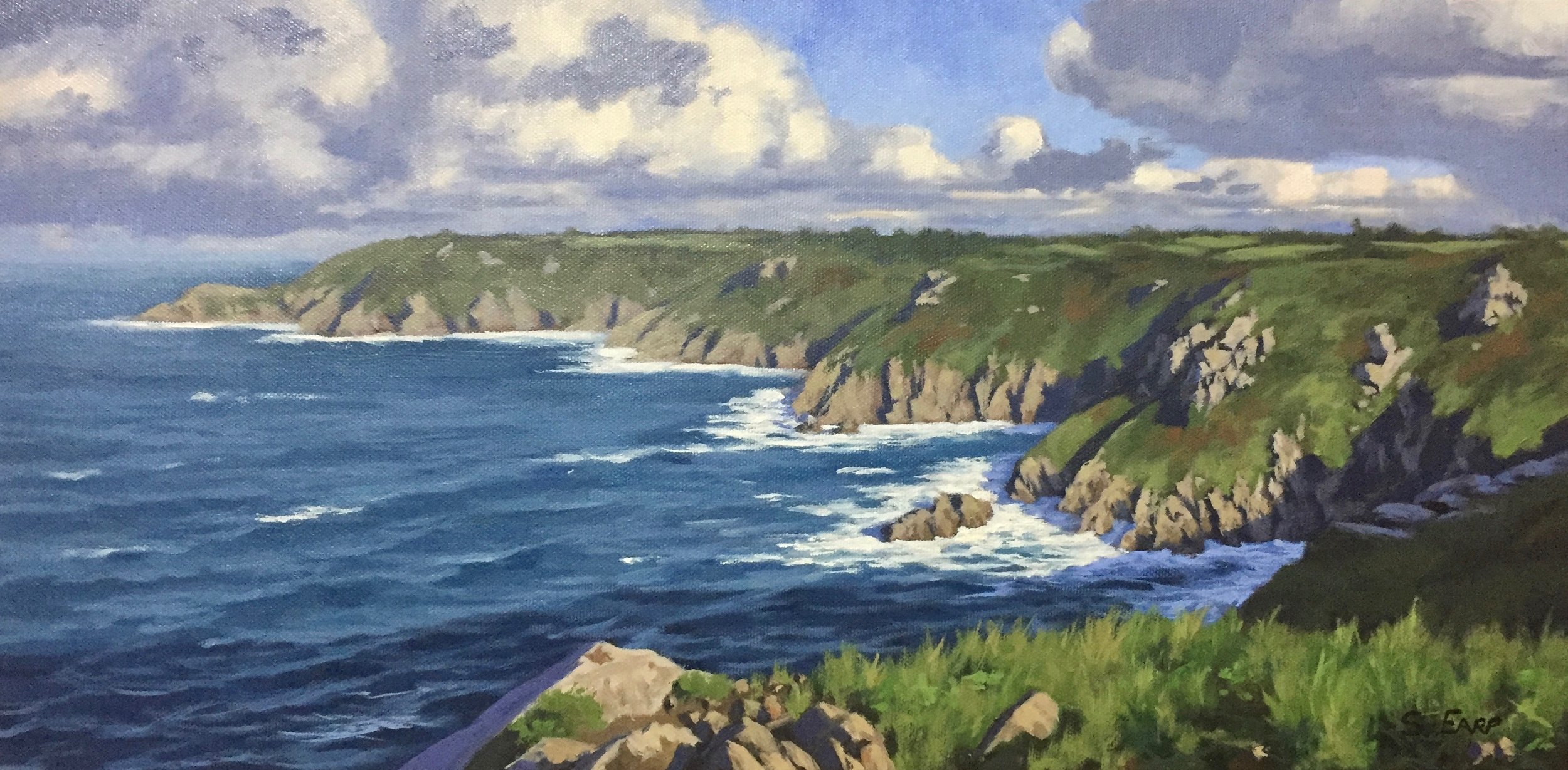 Icart Point Guernsey - oil painting - Samuel Earp - landscape artist.jpg