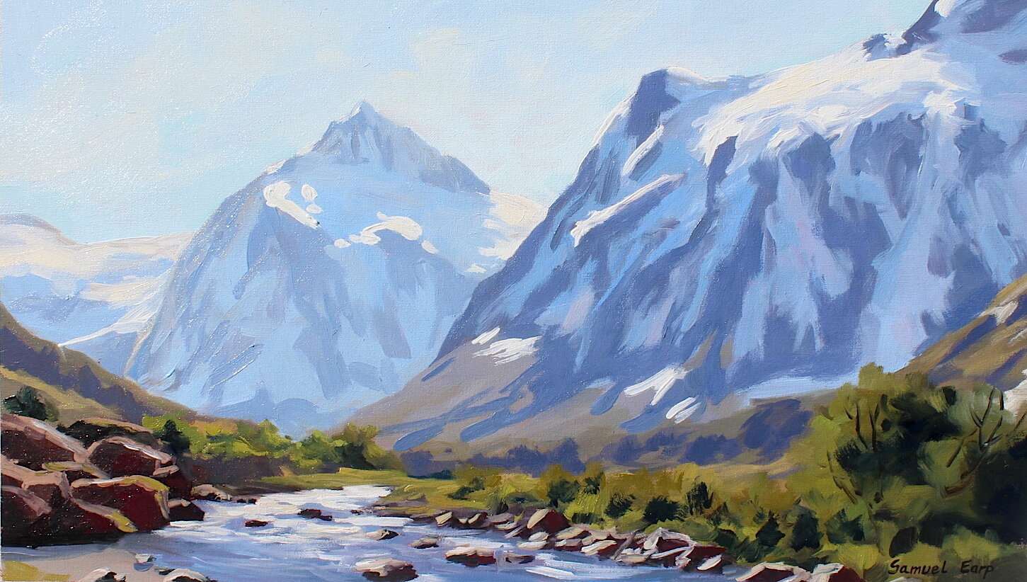 Mt Talbot - plein air - New Zealand - Fiordland - Samuel Earp landscape artist - mountains.JPG