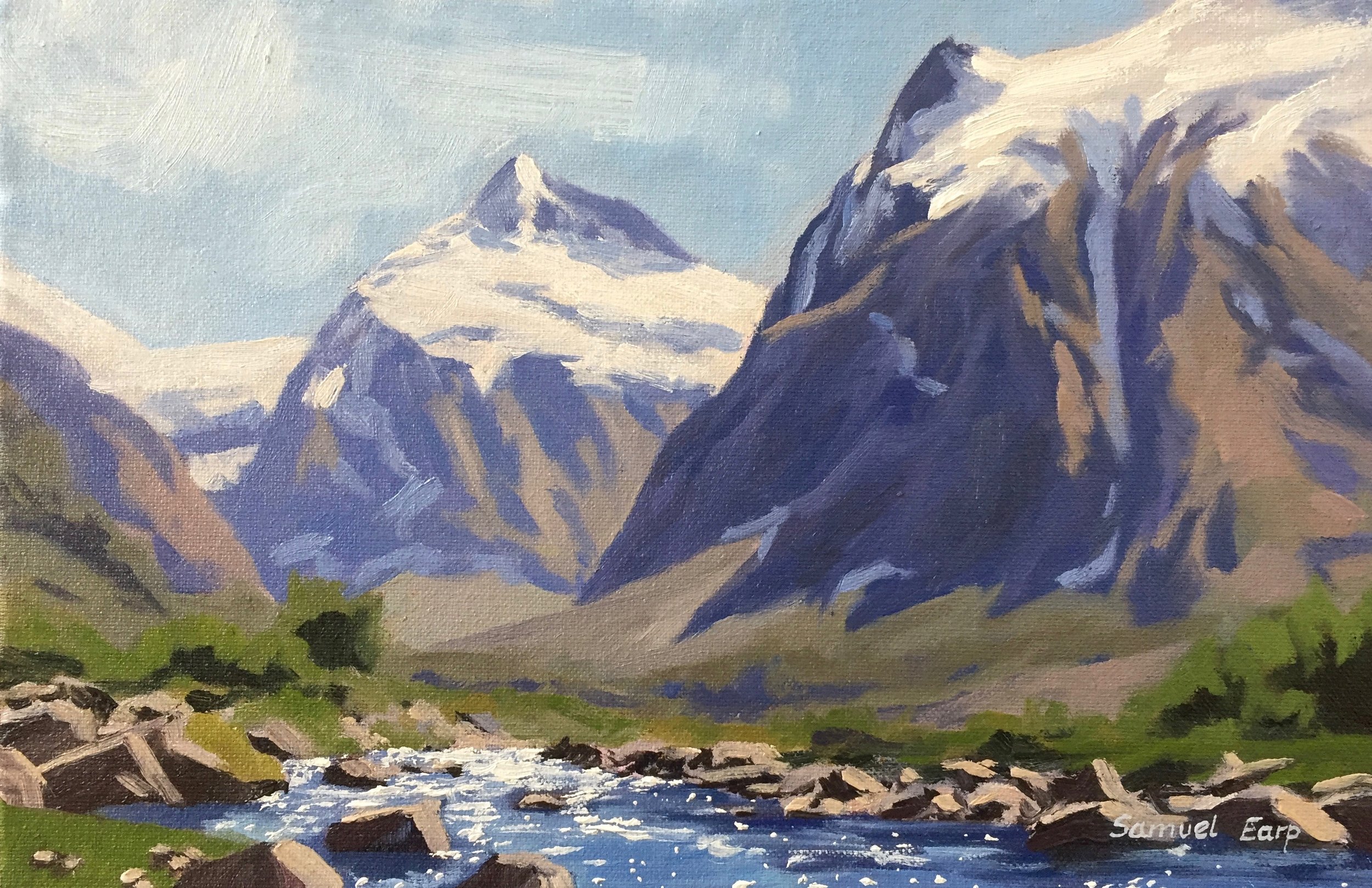 Mt Talbot Fiordland - plein air - Samuel Earp - oil painting - landscape artist.jpg