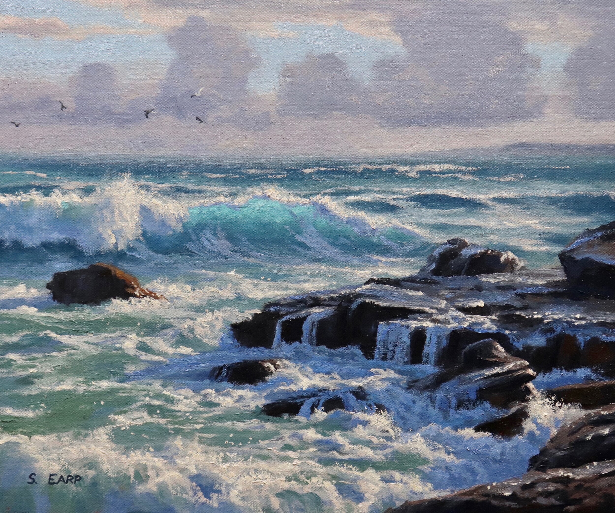 Rocky Shore - Central Coast - Samuel Earp - oil painting.jpeg