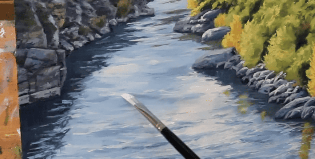 How to Paint Water Painting a river Samuel Earp Artist