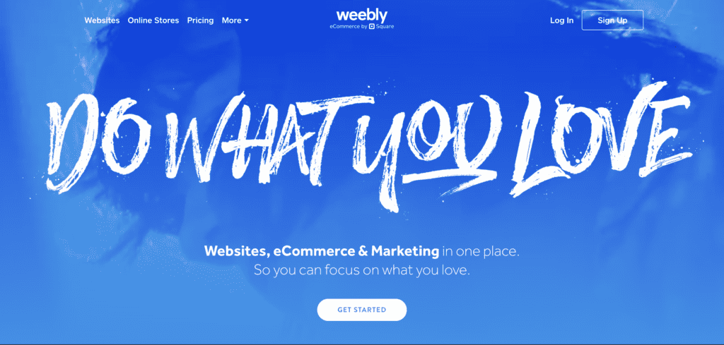 Weebly.com homepage