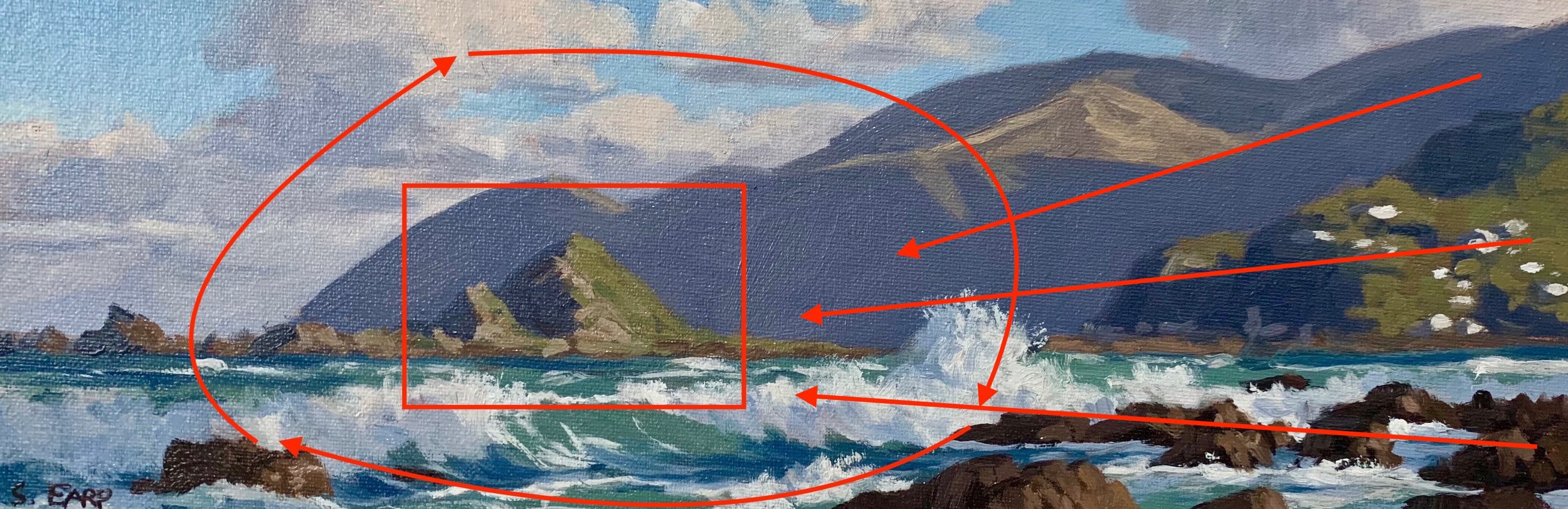 Wellington Coast - small oil painting - Samuel Earp - seascape artist - composition 5.jpg