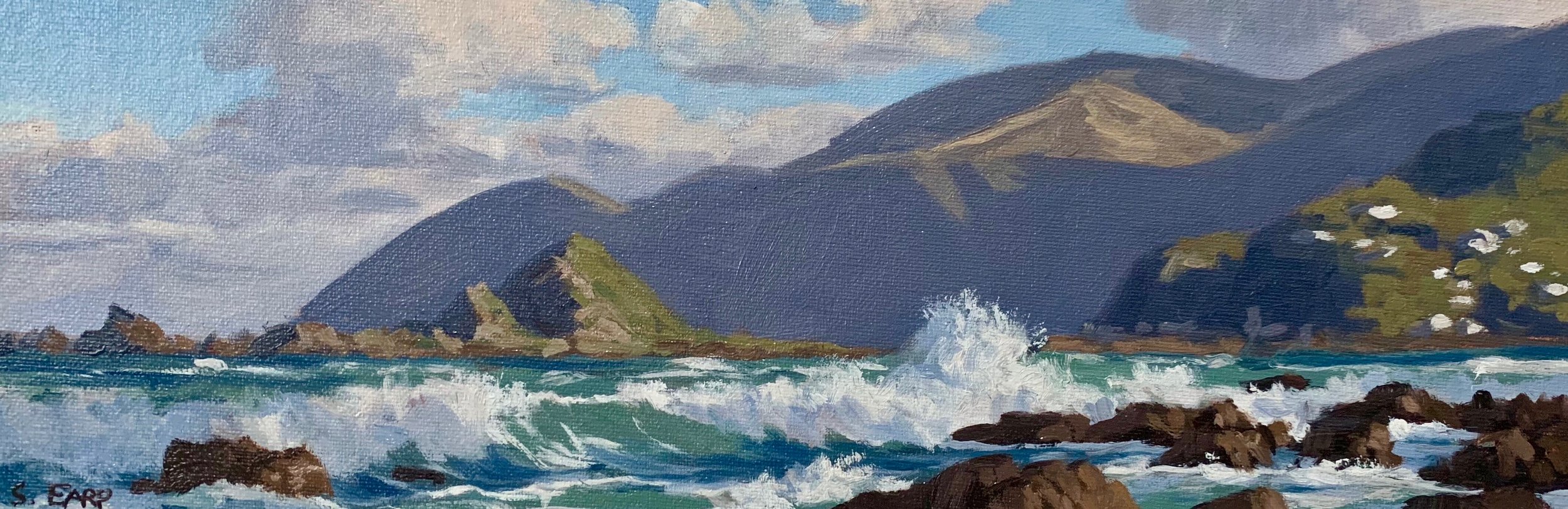 Wellington Coast - small oil painting - Samuel Earp - seascape artist 2.jpg