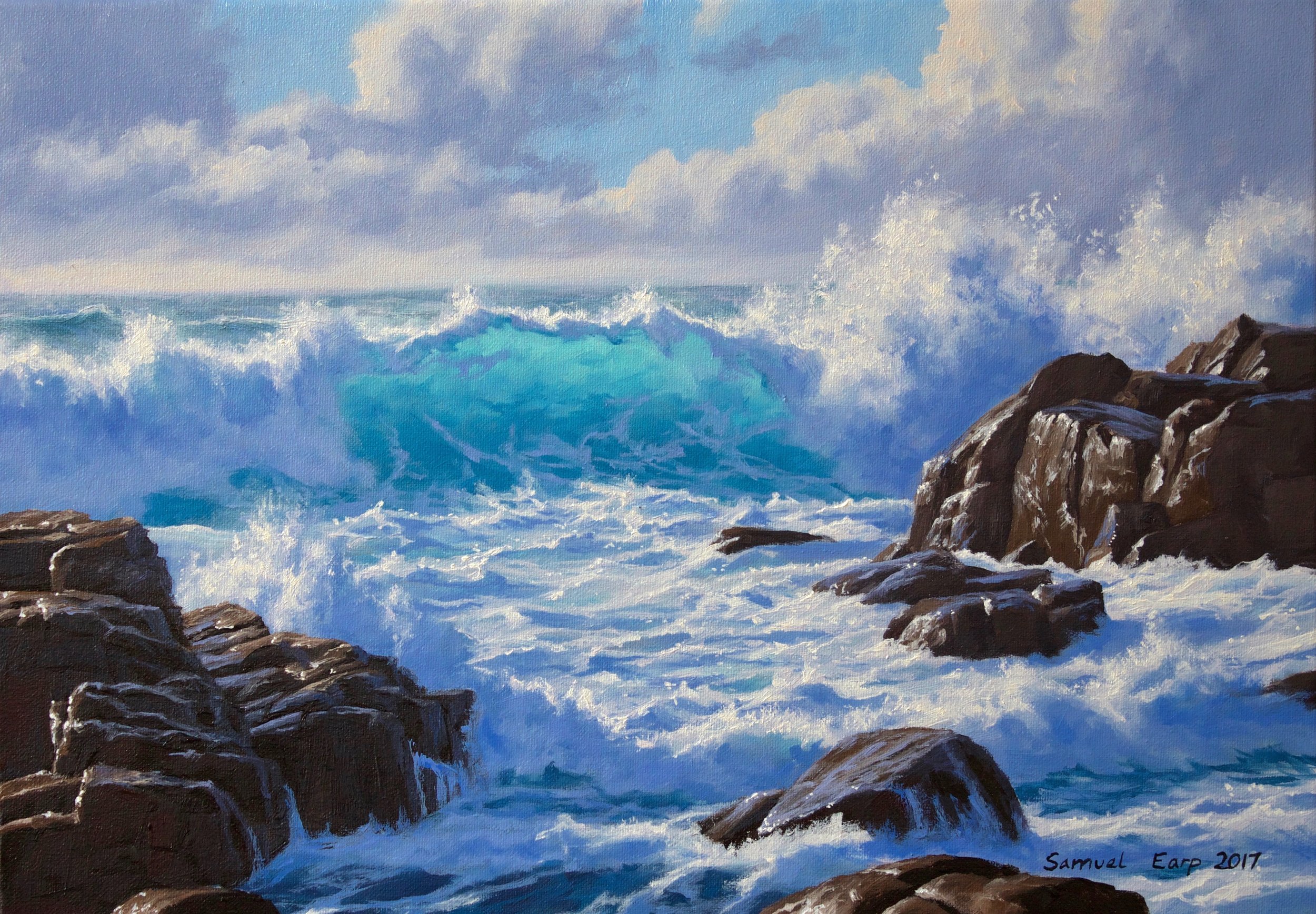 Wild Atlantic Ocean - Samuel Earp - Seascape Artist - oil painting.jpg