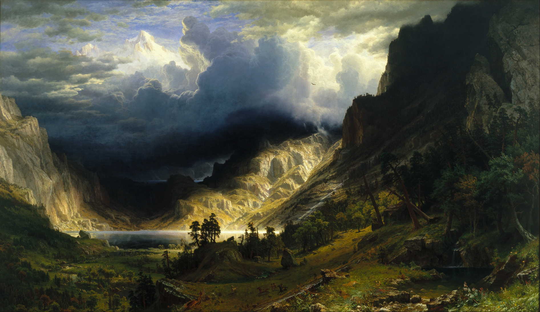 A Storm in the Rocky Mountains - Albert Bierstadt - 1868