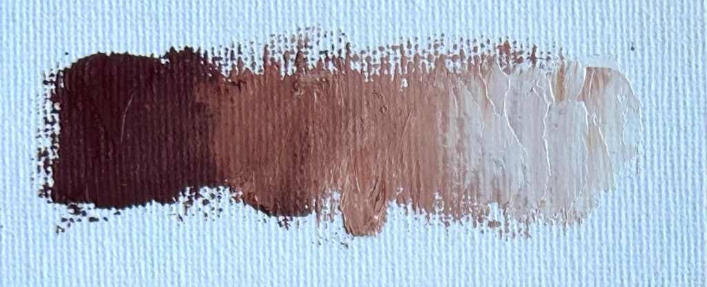 Burnt sienna tinted with titanium white