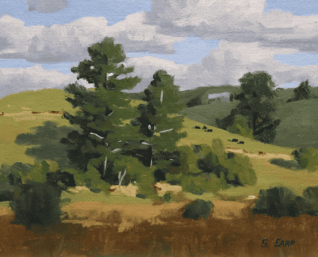 Plein air painting - Pine Trees by Samuel Earp