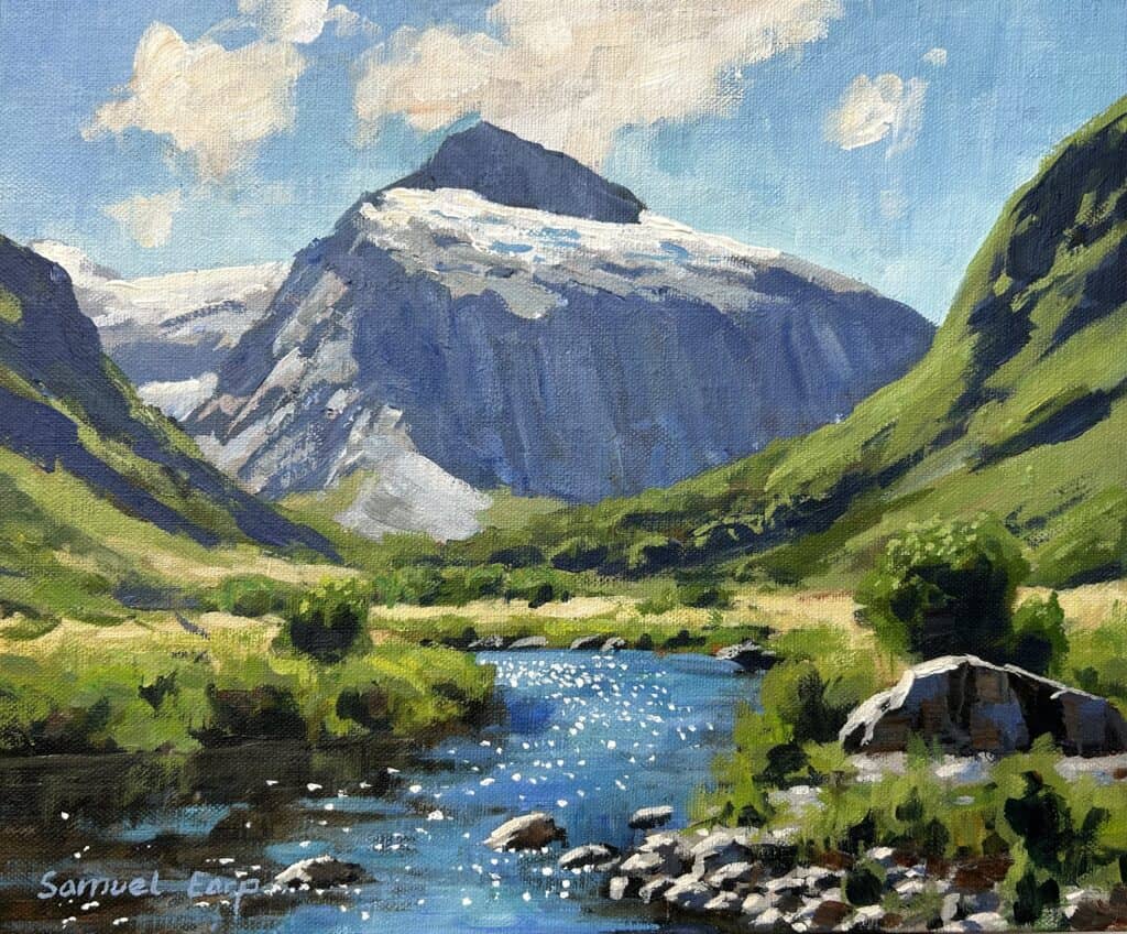 Mountain Landscape in Acrylics