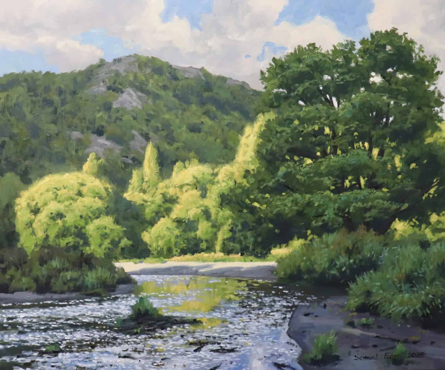 Painting Willow Trees: Arrowtown New Zealand Art Tutorial, image size:1549x1286
